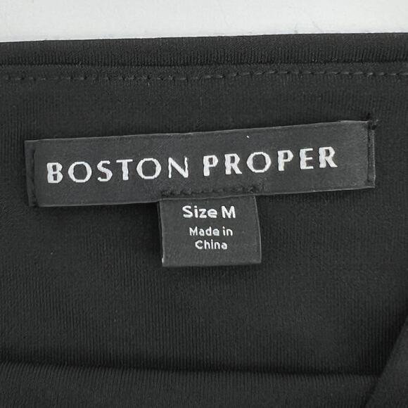 Boston Proper Womens Halter top High Neck Strappy Back Black Knit Size M - Picture 7 of 11